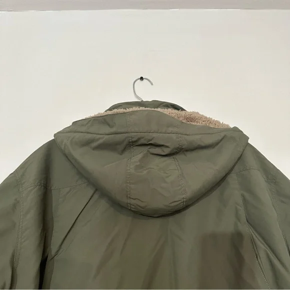 Patagonia XXL Green Isthmus Parka Hooded Mens Jacket Sherpa Lined Ski Snow - Picture 11 of 12